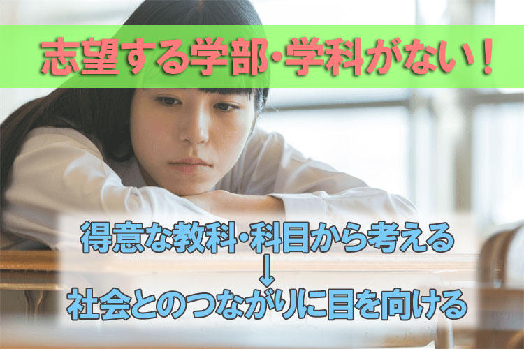 志望する学部・学科がない